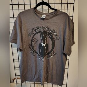 Graphic Tee “On Wednesdays We Wear Black” Short Sleeve Shirt